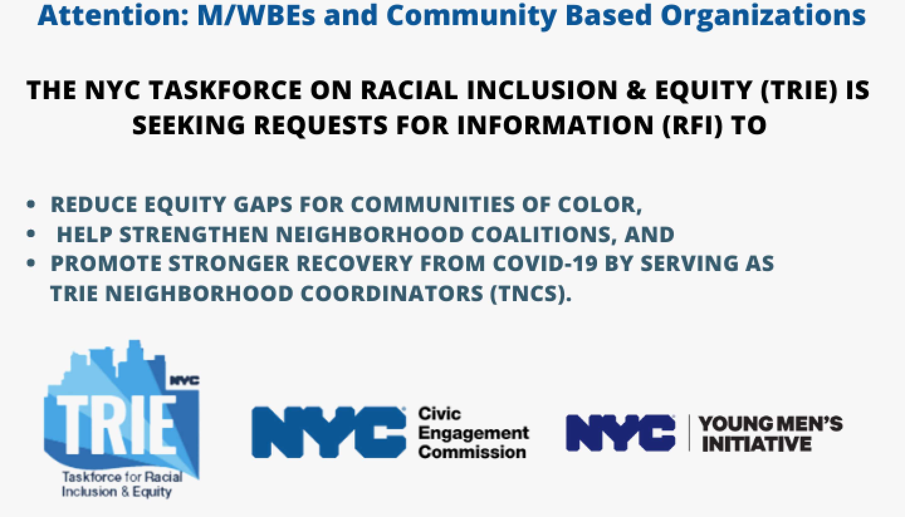 Banner Photo:  Taskforce on Racial Inclusion & Equity Seeks Info from Local Orgs