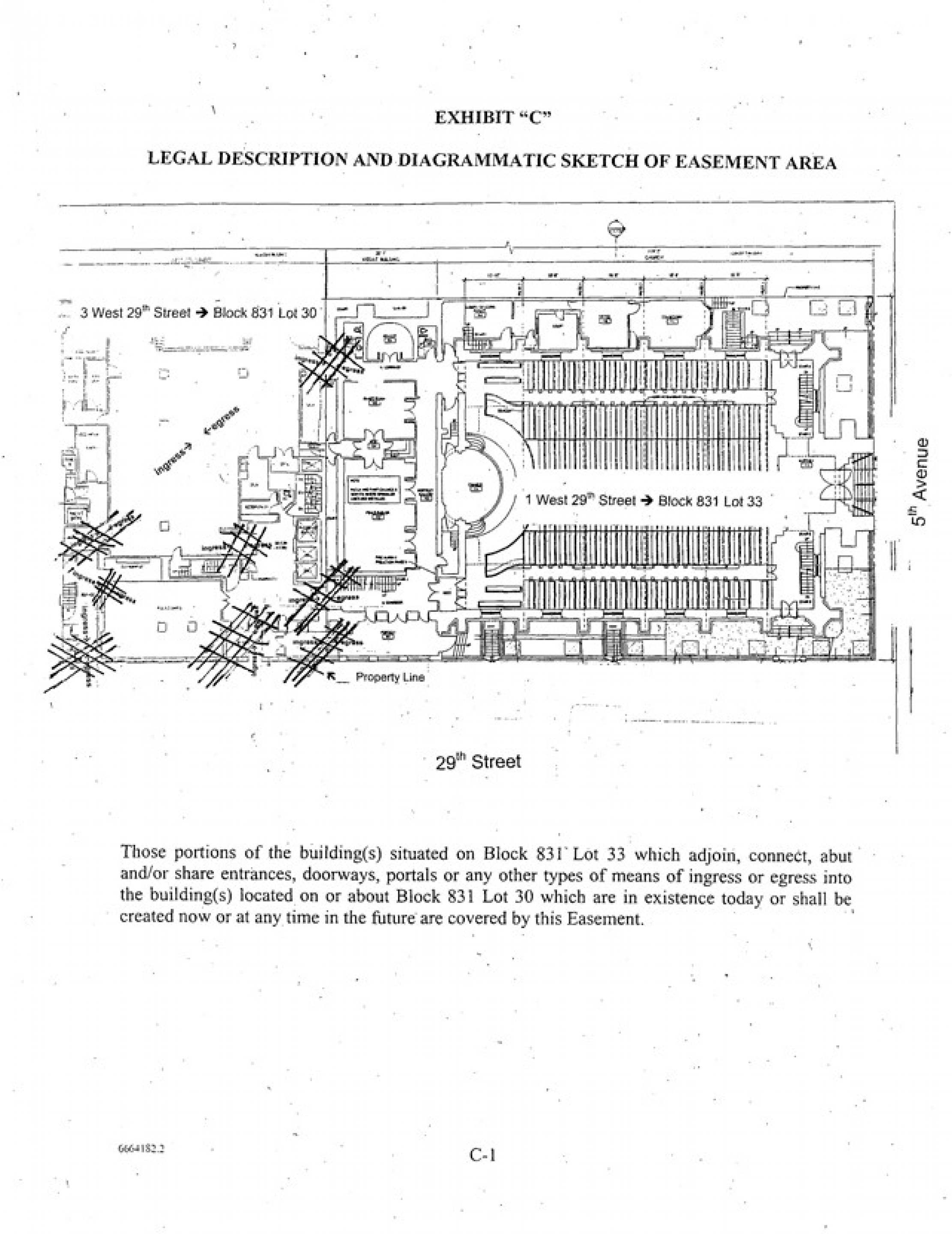 Exhibit "C" - Legal Description and Diagrammatic Sketch of Easement Area